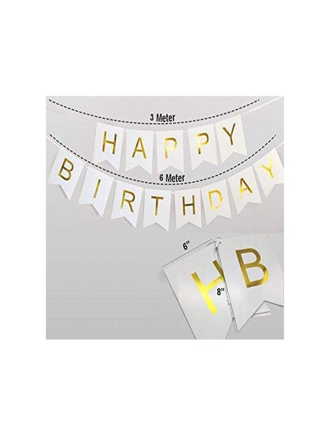 LaVichitra Happy Birthday Card Board Banner for Birthday Celebration of Kids and Adults (White) - Image 2